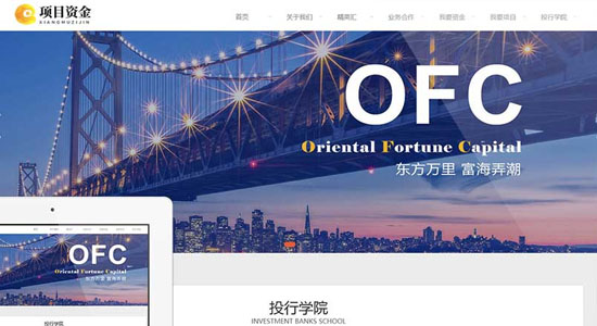 响应式基金投资管理网站模板